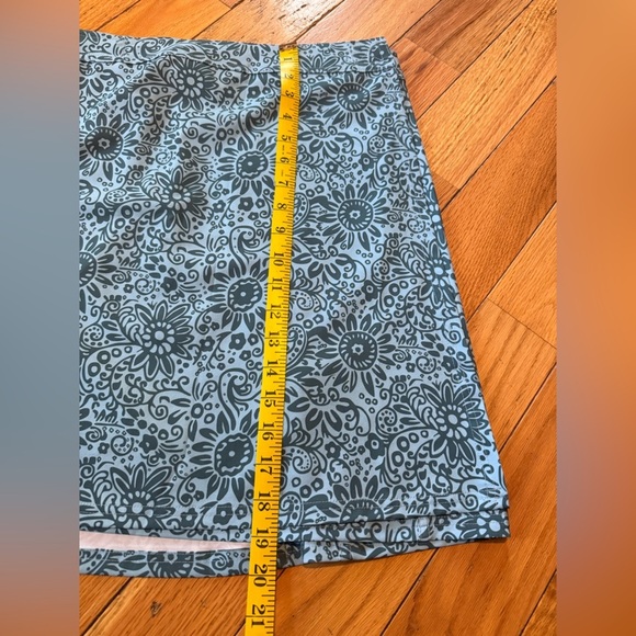 Rip Skirt Hawaii Blue Floral Hook & Loop Wrap Skirt Pockets Women’s Size M - Picture 10 of 10